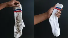 Adăugați 4 linguri în 3 litri de apă și chiar și cele mai vechi șosete vor deveni mai albe ca zăpada.